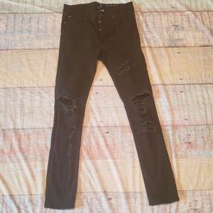 Divided Jean's button up fly